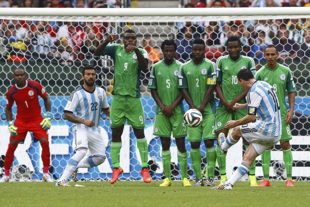 Mundial 2014 gol de Messi de tiro libre