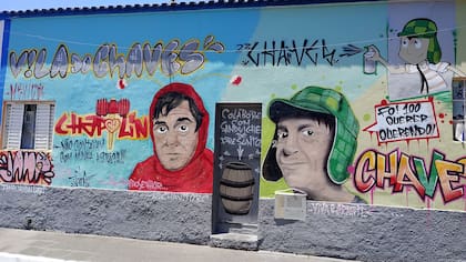 Mural de El Chapulín Colorado y El Chavo del 8 en São Paulo, Brasil. Foto: Ajmcbarreto, Wikimedia Commons