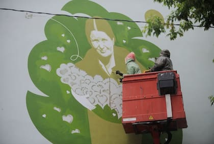 Mural de Irena Sendler en Bielsko-Biala, en Polonia (Foto: Google Arts)