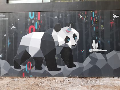 Mural de Monk, en Charlone 322, Chacarita