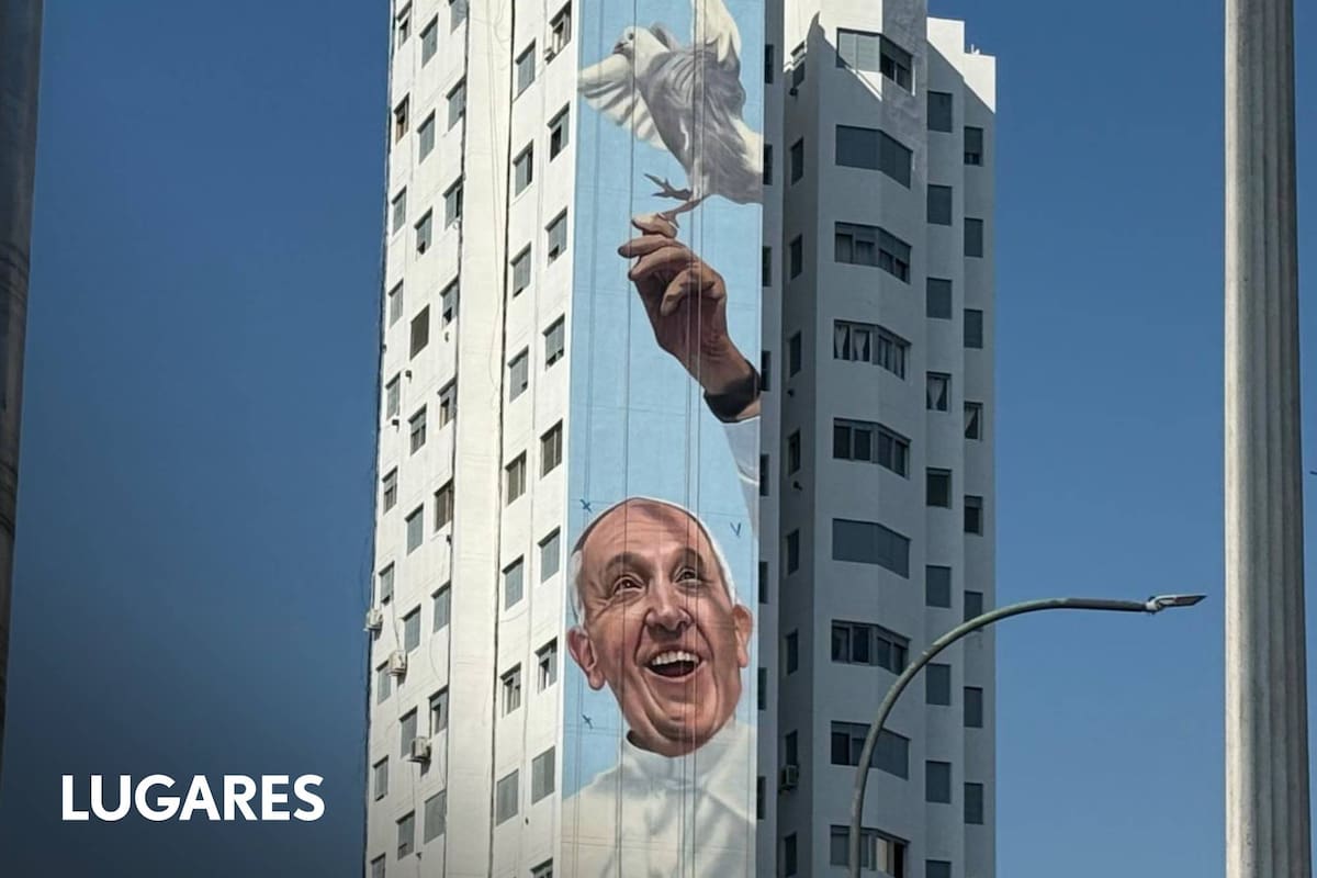 Mural homenaje al Papa Francisco: el más grande del mundo.