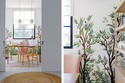 Mural (Paula Gasparini). Sillas (Belgika Home).
