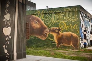 Mural que es reinterpretación del chamamé 'La Tincha'.