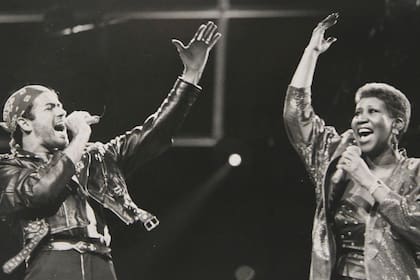 30 de agosto de 1998, durante un concierto con George Michael