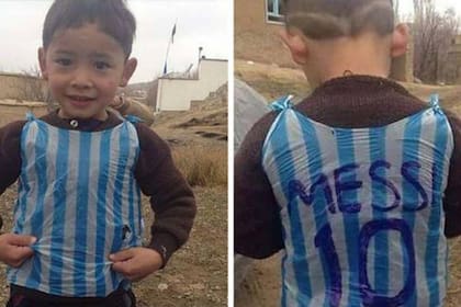 Murtaza Ahmadi se puso una bolsa de plástico a modo de camiseta y escribió en su espalda el nombre de Messi con el número 10, un gesto que se viralizó pero que luego se convirtió en su propia pesadilla y también la de su familia