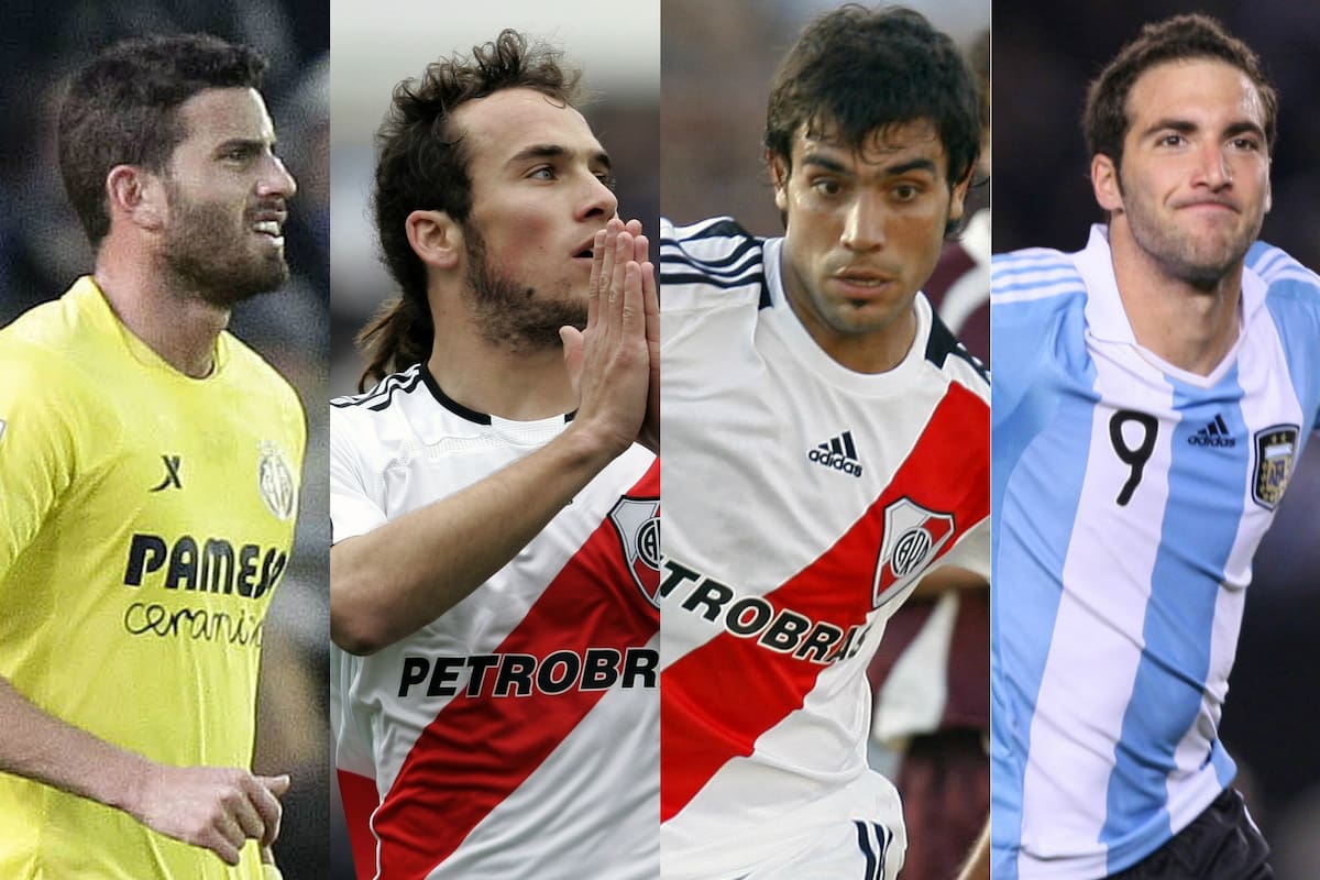 Musacchio, Belluschi, Augusto Fernández y Gonzalo Higuaín, cuatro de los jugadores argentinos que pasaron por las filas de Locarno sin jugar un solo minuto