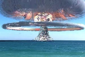 Mushroom Cloud, una nube creada con realidad aumentada por Nancy Baker Cahill, se manifestará digitalmente desde la superficie del océano para señalar “la fragilidad de todos los ecosistemas interdependientes y la responsabilidad humana”