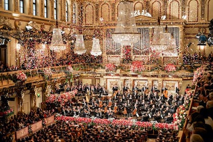 Musikverein, Viena, en vísperas de Año Nuevo.
