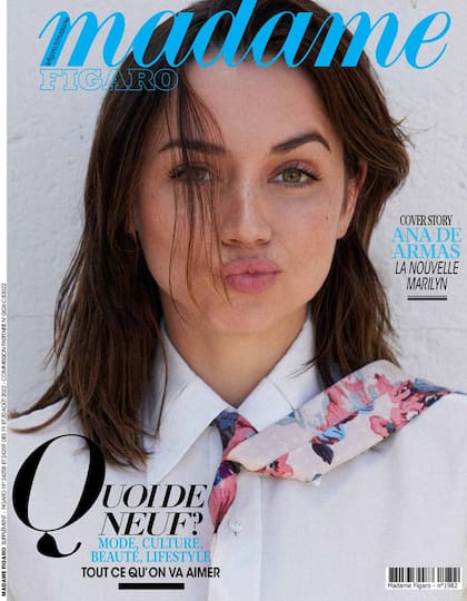Muy cerca del estreno de la película "Blonde", donde interpreta a Marilyn Monroe, la actriz Ana de Armas posó para la portada de una importante revista francesa de moda