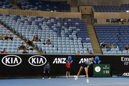 Muy pocas personas se quedaron a ver el partido