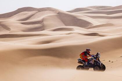 Pablo Copetti logró la primera victoria de un piloto argentino en territorio saudí en el Rally Dakar 2021; el cordobés participa con licencia estadounidense y el motor tiene el sello de Oreste Berta