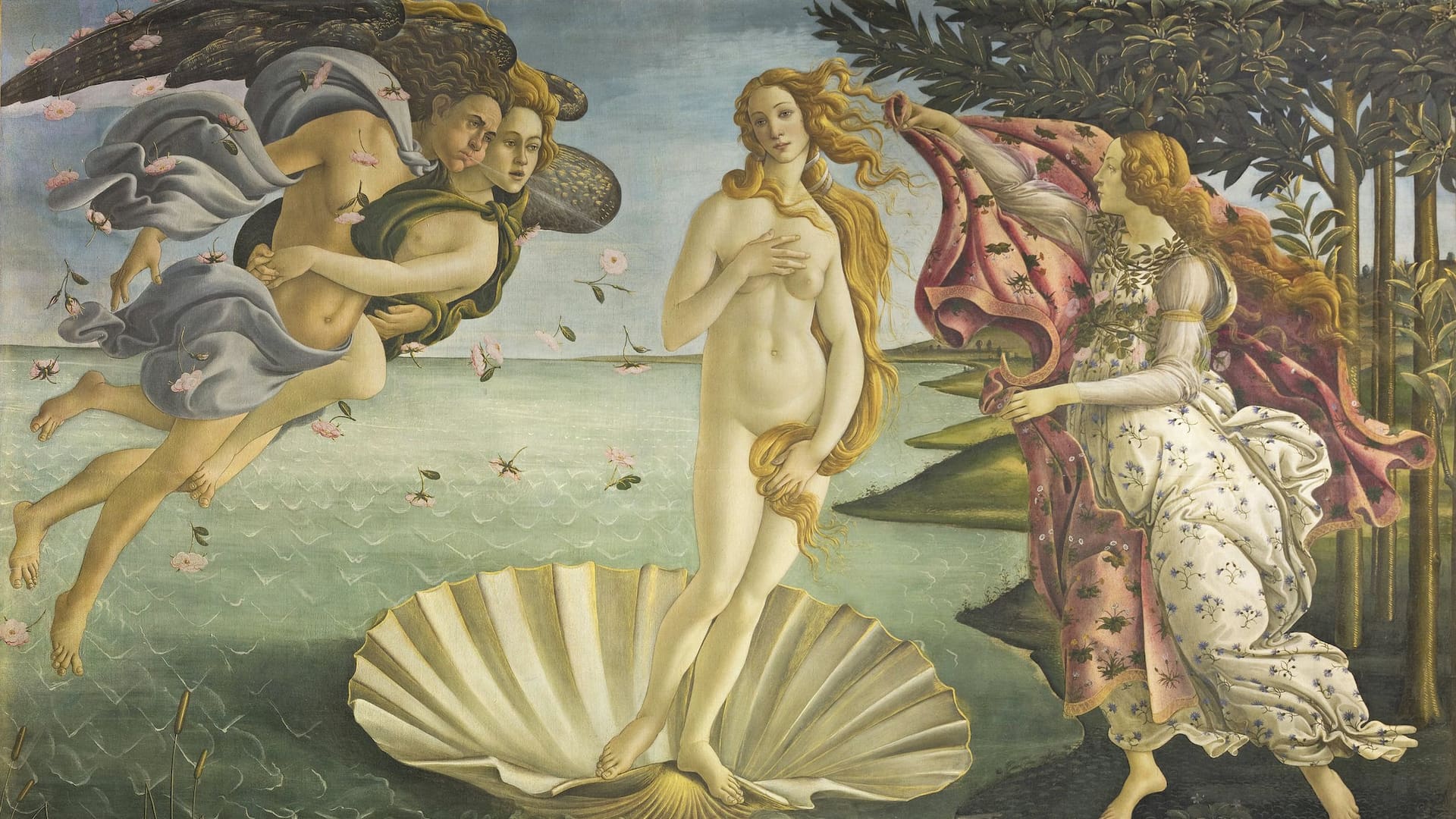 Nacimiento de Venus, Sandro Botticelli, circa 1485