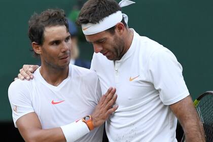 Nadal consuela a Del Potro, en Wimbledon