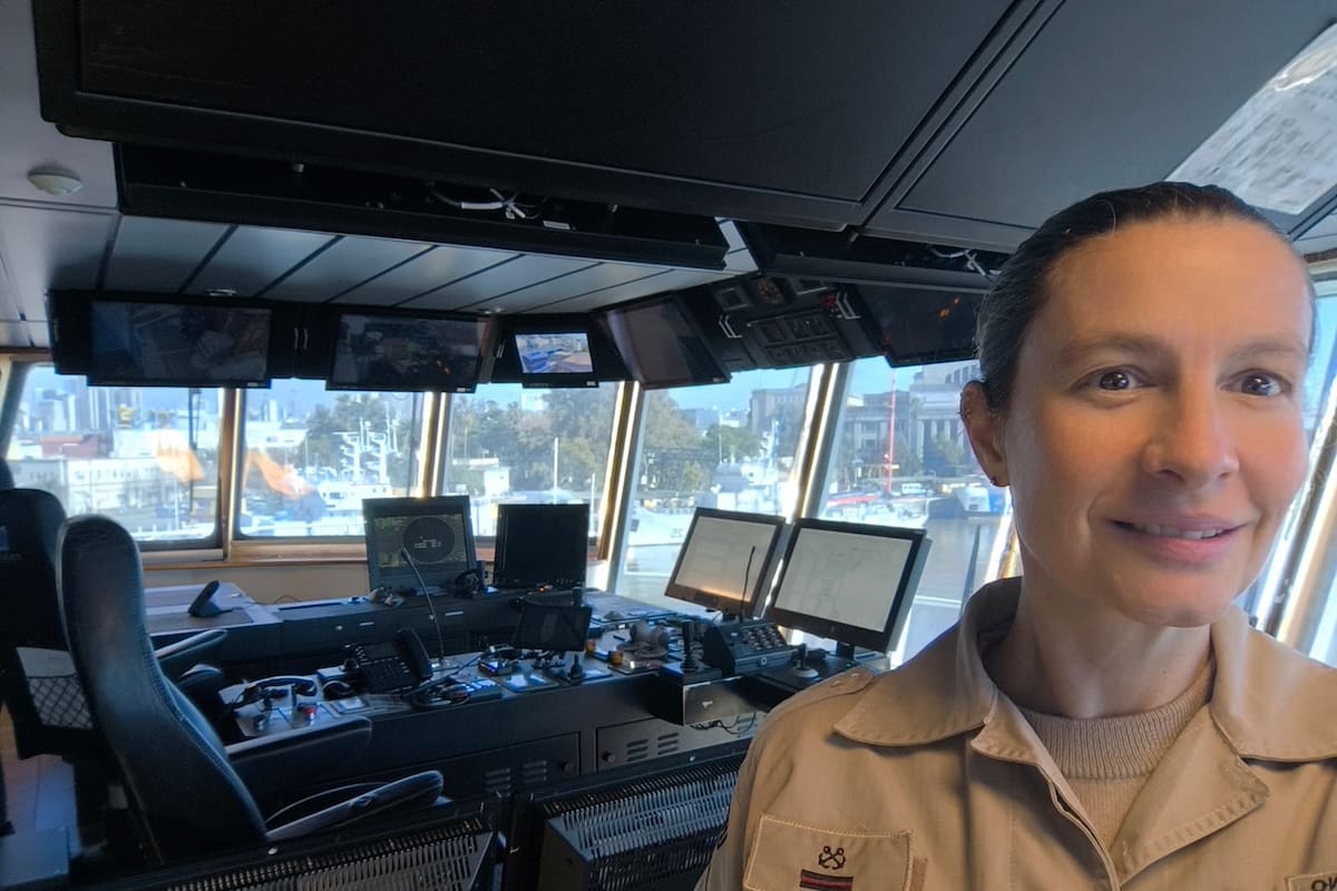 Nadia Cerino es una de las investigadoras que forma parte de la investigación en Mar del Plata (Foto: Prefectura Naval Argentina)