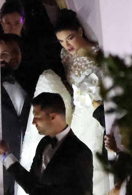 Nadia Ferreria a la entrada de la ceremonia