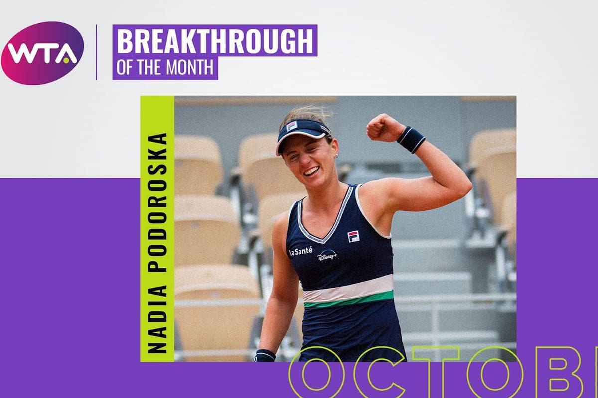 Nadia Podoroska premiada progreso de octubre y juega en Linz