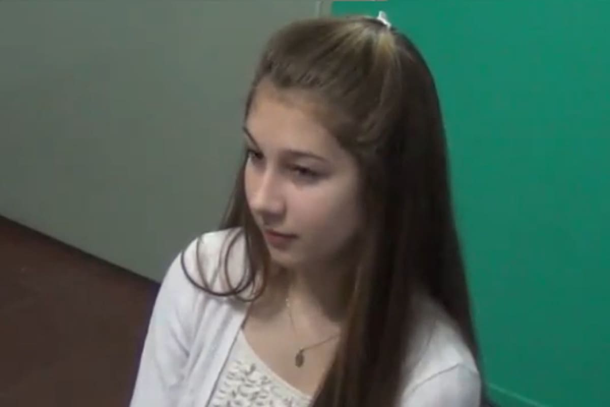 Nahir Galarza, durante la entrevista tras su denuncia por agresión en manada, de 2014