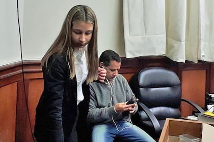 Nahir Galarza, en una de las audiencias de esta semana en el juicio que la tiene como única acusada del homicidio de su exnovio Fernando Pastorizzo