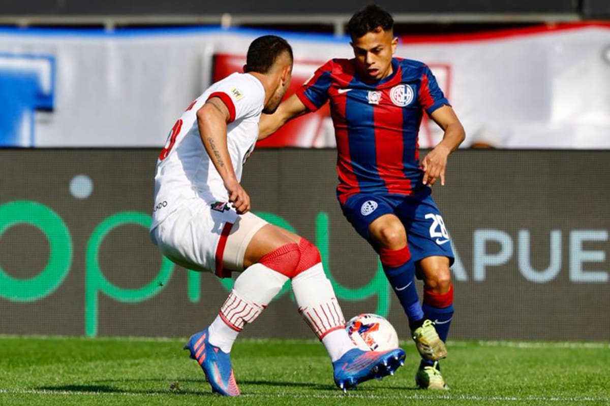 Nahuel Barrios, la figura del partido: el volante fue el eje de los mejores pasajes de San Lorenzo, que igualó sin goles con Estudiantes