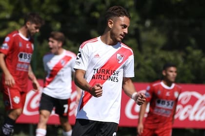 Nahuel Gallardo se despidió hoy de River en el partido de Reserva que su equipo le ganó por 5-1 a Central Córdoba