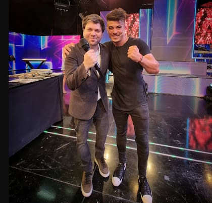 Nahuel junto a Guido en uno de los programas en los que participó durante el 2021