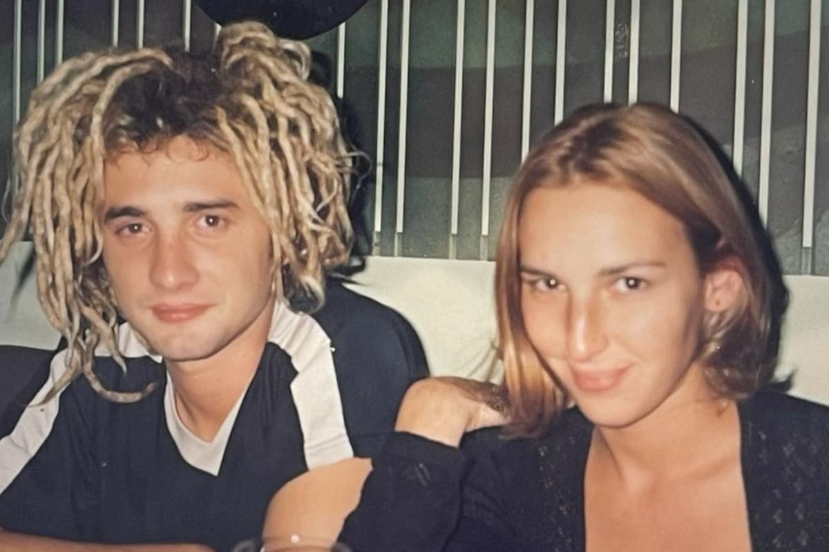 Nahuel Mutti y Catarina Spinetta a sus veintipico, cuando empezaban una relación que duró 24 años y dio como fruto tres hijos