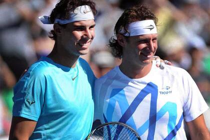 Nalbandian y Nadal posaron antes del partido