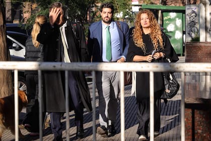 Nancy Forlini, al llegar a la audiencia en la que tuvo un careo con Cosachov