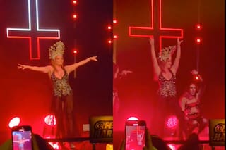 Nancy Pazos debutó como vedette en una fiesta