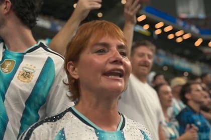 Nancy Pazos fue la única representante argentina que apareció en la transmisión, más allá de los exfutbolistas
