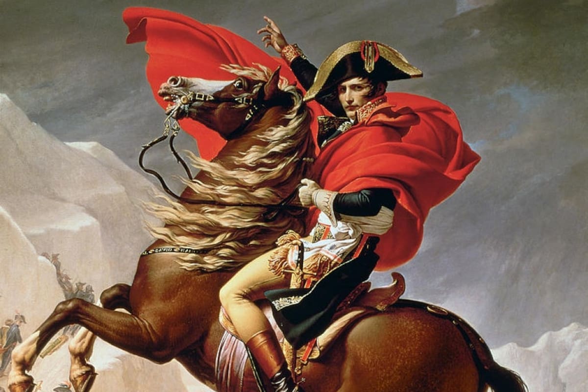 Napoleón cruzando los Alpes (también conocido como Napoleón en el paso de San Bernardo) es el título de cinco versiones de un retrato ecuestre pintado al óleo por el artista francés Jacques-Louis David entre 1801 y 1805