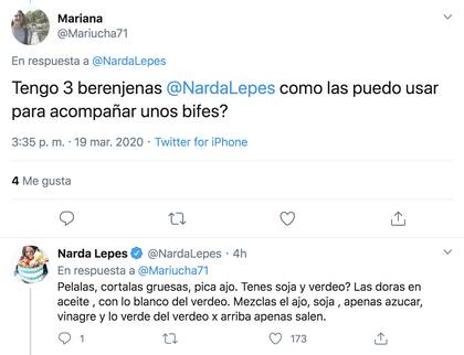 Narda respondió preguntas en Twitter y fue Trending Tópic.