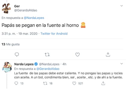 Narda respondió preguntas en Twitter y fue Trending Tópic.