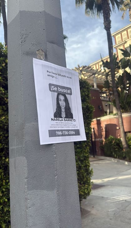 Narela Barreto es buscada en Los Ángeles