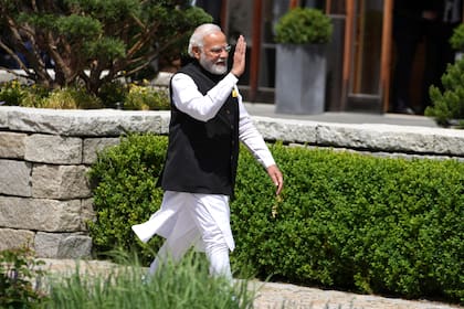 Narendra Modi, primer ministro de la India, durante la cumbre del G-7