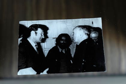 Narosky con Jorge Luis Borges