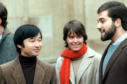 Naruhito cuando estudiaba en Oxford en la década del 80.