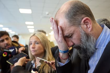 Natacha Romano y Mauricio Cardello abogados de la denunciante, después de la declaración de los jugadores franceses