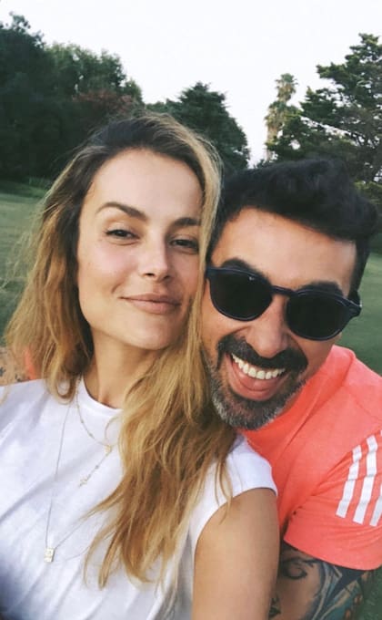 Natalia Borges y el Pocho Lavezzi, en Buenos Aires. Crédito: Instagram