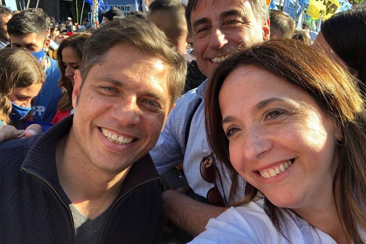 Natalia Sánchez Jáuregui y el gobernador bonaerense, Axel Kicillof