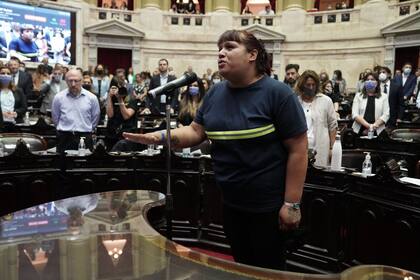 Natalia Zaracho, del Frente Patria Grande de Grabois y parte de Unión por la Patria en Diputados
