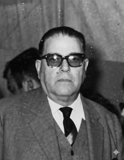 Natalio Alba llegó a la Argentina en 1914 desde Italia, fue el inventor de la Provoleta, el típico queso parrillero nacional (nota: la imagen original fue restaurada con inteligencia artificial)