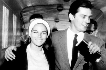 Alain y Nathalie Delon, recién casados