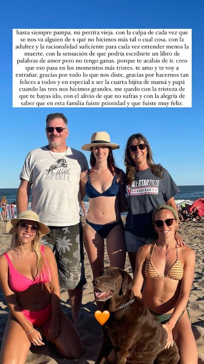 Nati Jota recordó a su perra Pampa, quien falleció en los últimos días (Instagram: @natijota)