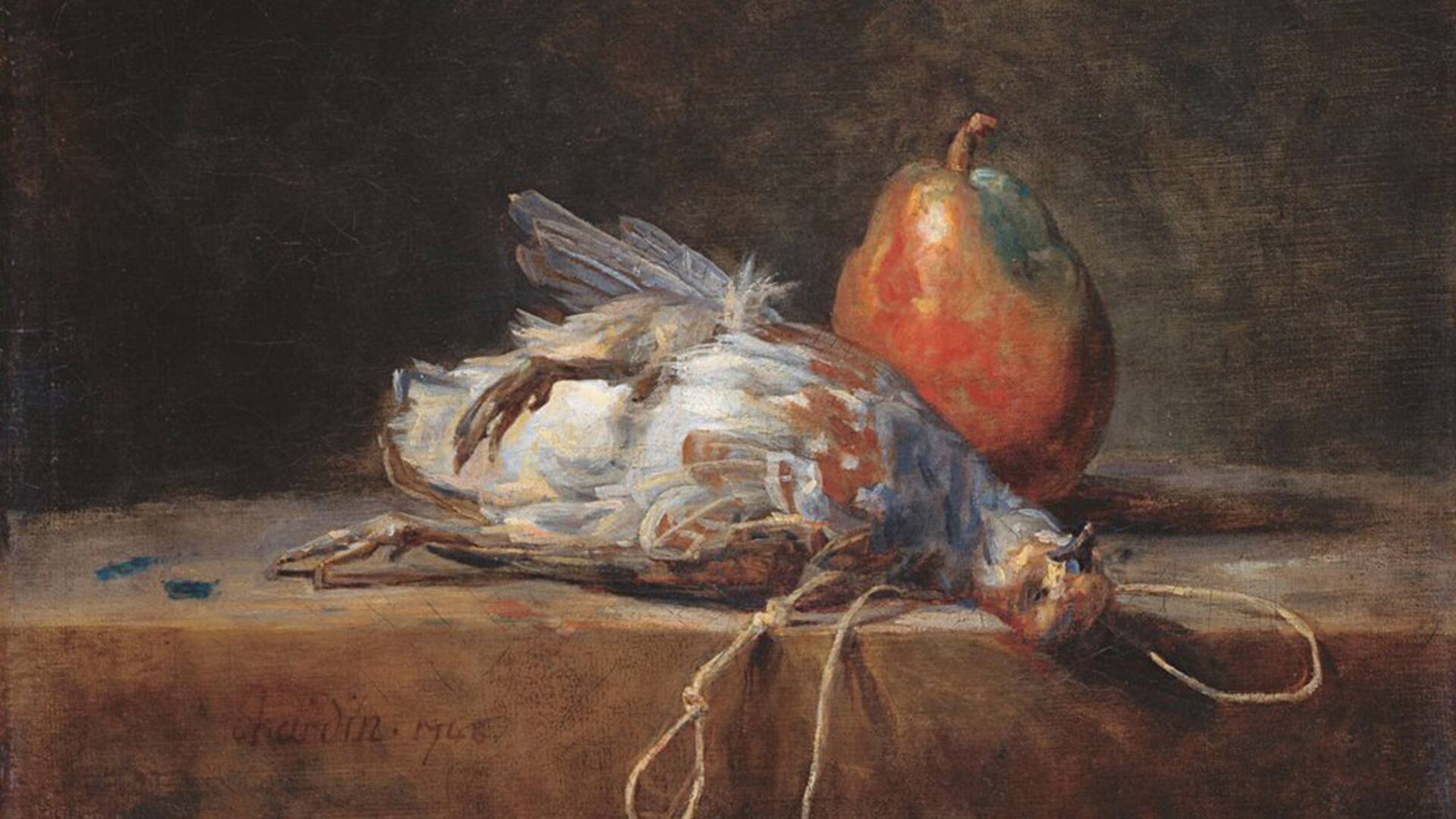 Naturaleza muerta de una perdiz, otro de los animales más consumidos de la época