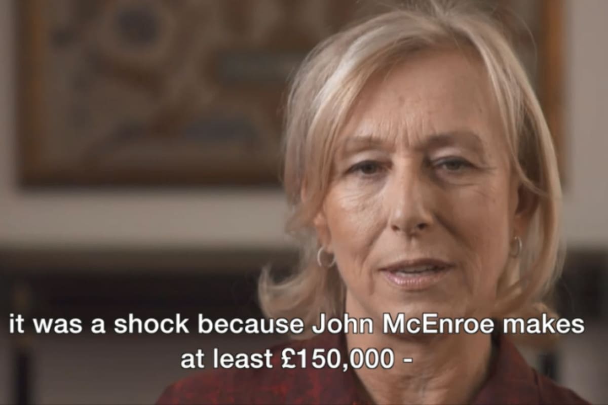 Navratilova dijo que se "escandalizó" al conocer el sueldo de McEnroe