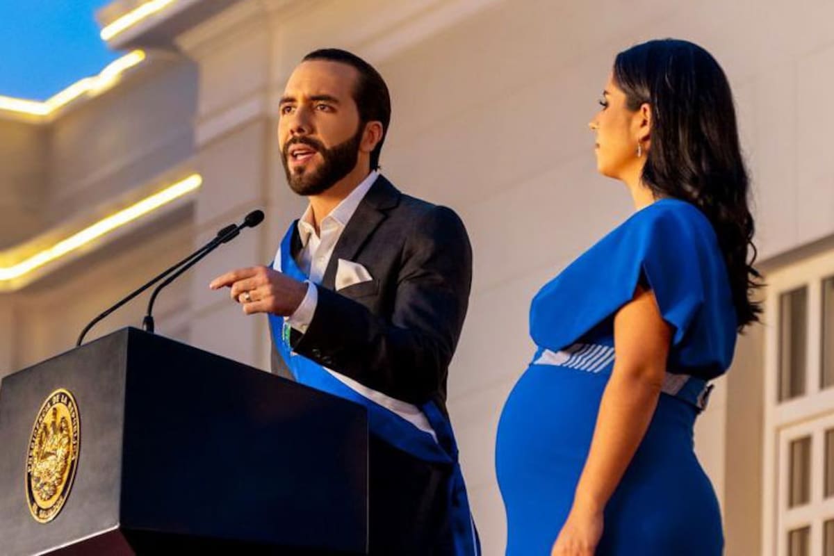 Nayib Bukele, durante el discurso del Día de la Independencia