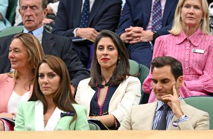 Nazanin Zaghari-Ratcliffe fue invitada por Andy Murray al palco real, donde vio su partido junto a la princesa de Gales y a Roger Federer, entre otras personalidades