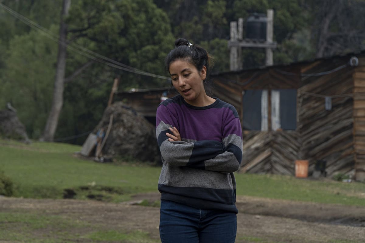 Nazaria Campos frente a su casa
