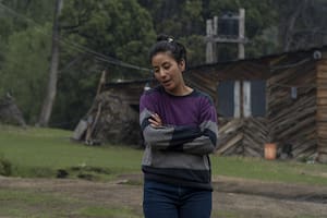 Nazaria Campos frente a su casa
